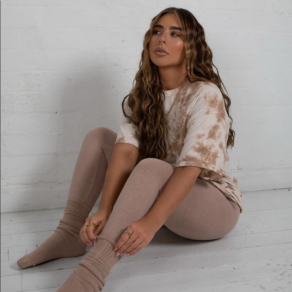 Girl Knows All Dark Sand High Waisted Leggings XL